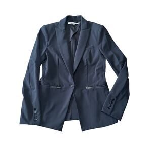 Veronica Beard Iconic Scuba Dickey Jacket BLACK Size 2